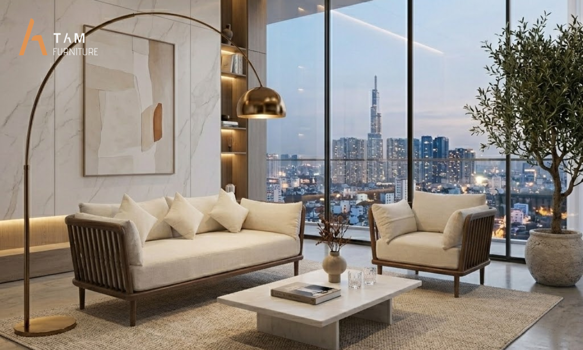 ghế sofa gỗ Wanna