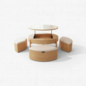 Bộ Bàn Sofa Kết Hợp Ghế Đôn Cavo - TAM Furniture