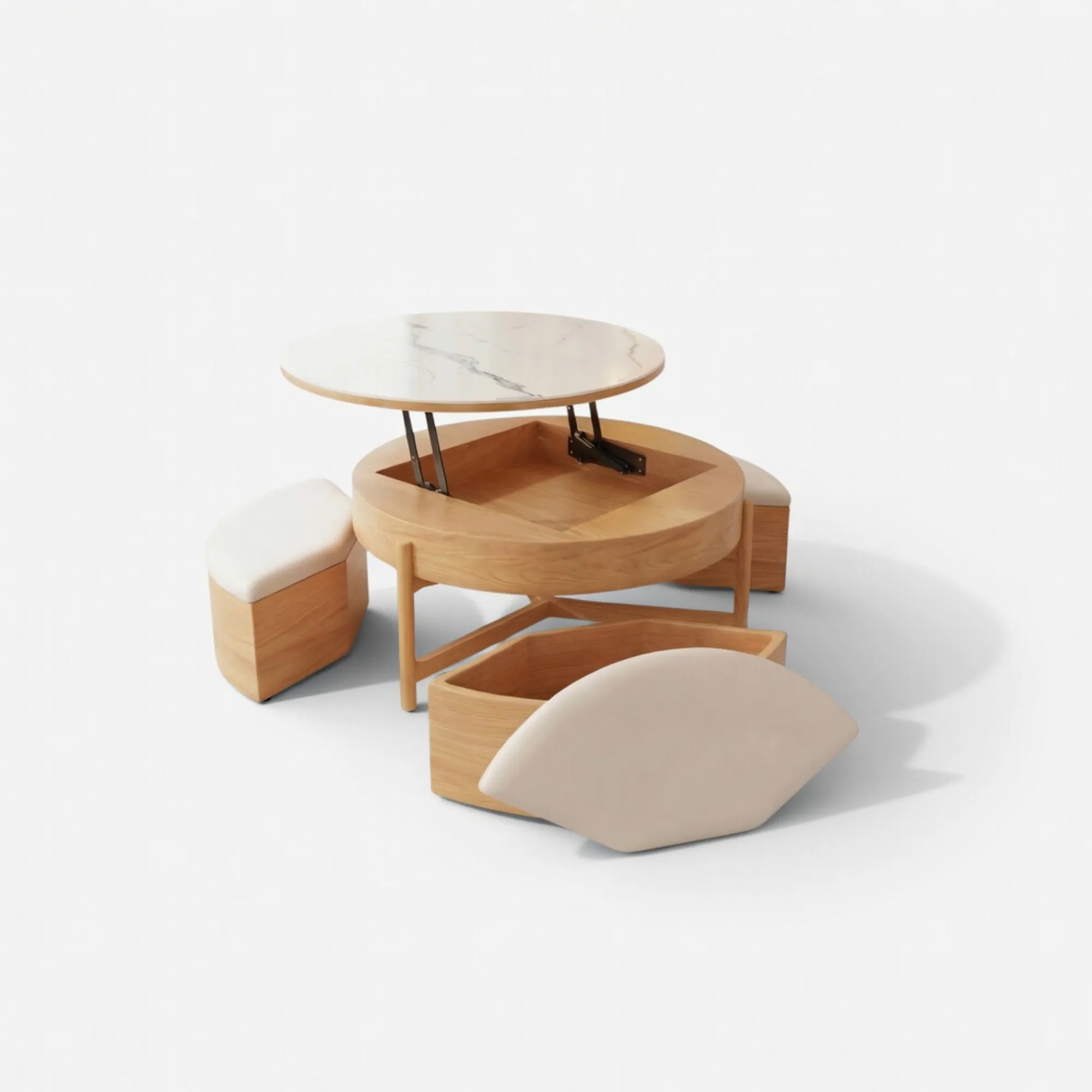 Bộ Bàn Sofa Kết Hợp Ghế Đôn Cavo - TAM Furniture