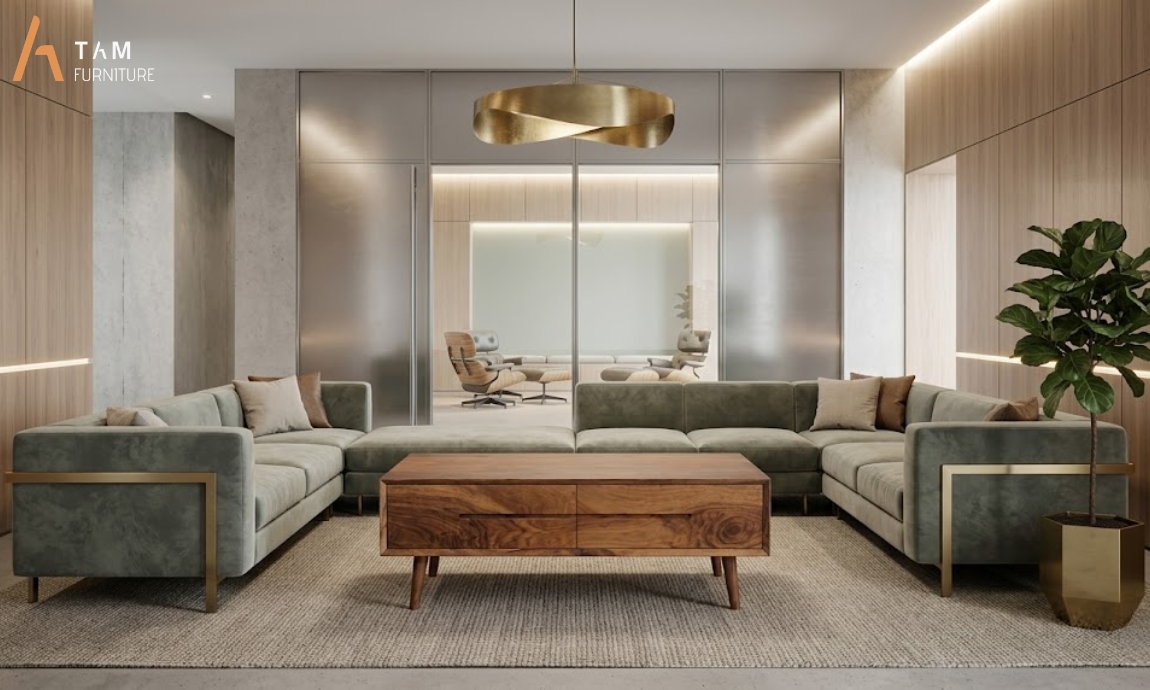 bàn sofa gỗ giá tỵ sala nâng tầm không gian