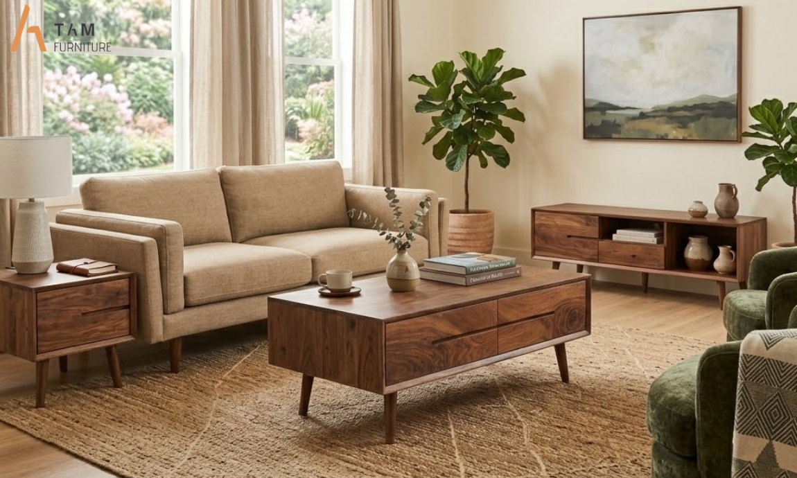 bàn sofa gỗ giá tỵ sala