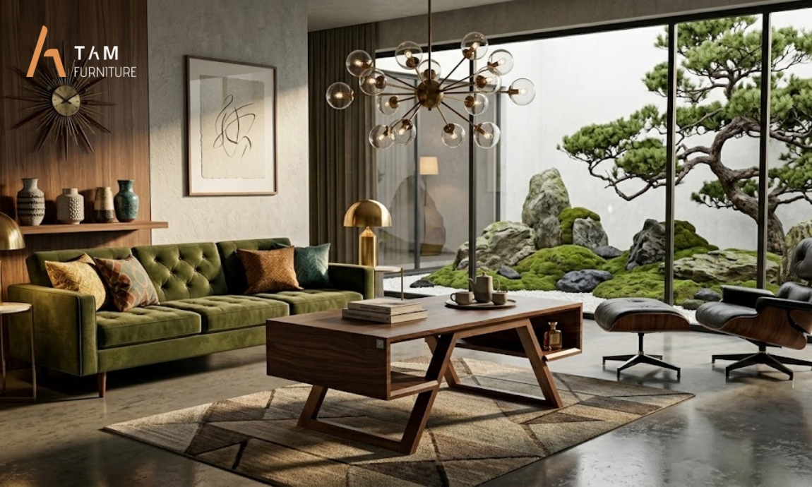 Bàn sofa gỗ Kami sang trọng