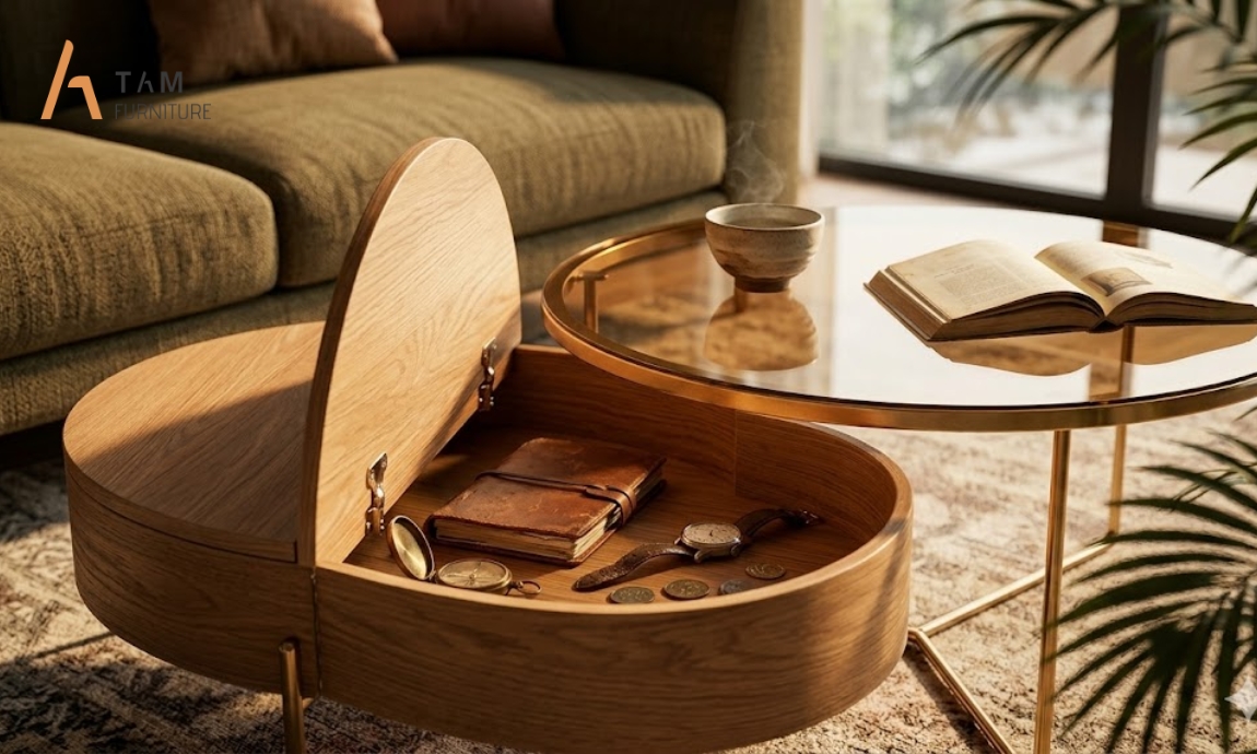 Nâng cao không gian sống hiện đại cùng bàn sofa gỗ tần bì Signa