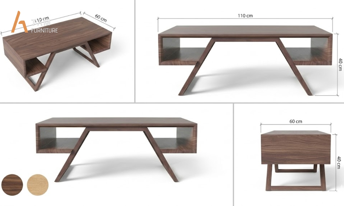 Thông số kỹ thuật chi tiết bàn sofa gỗ Kami