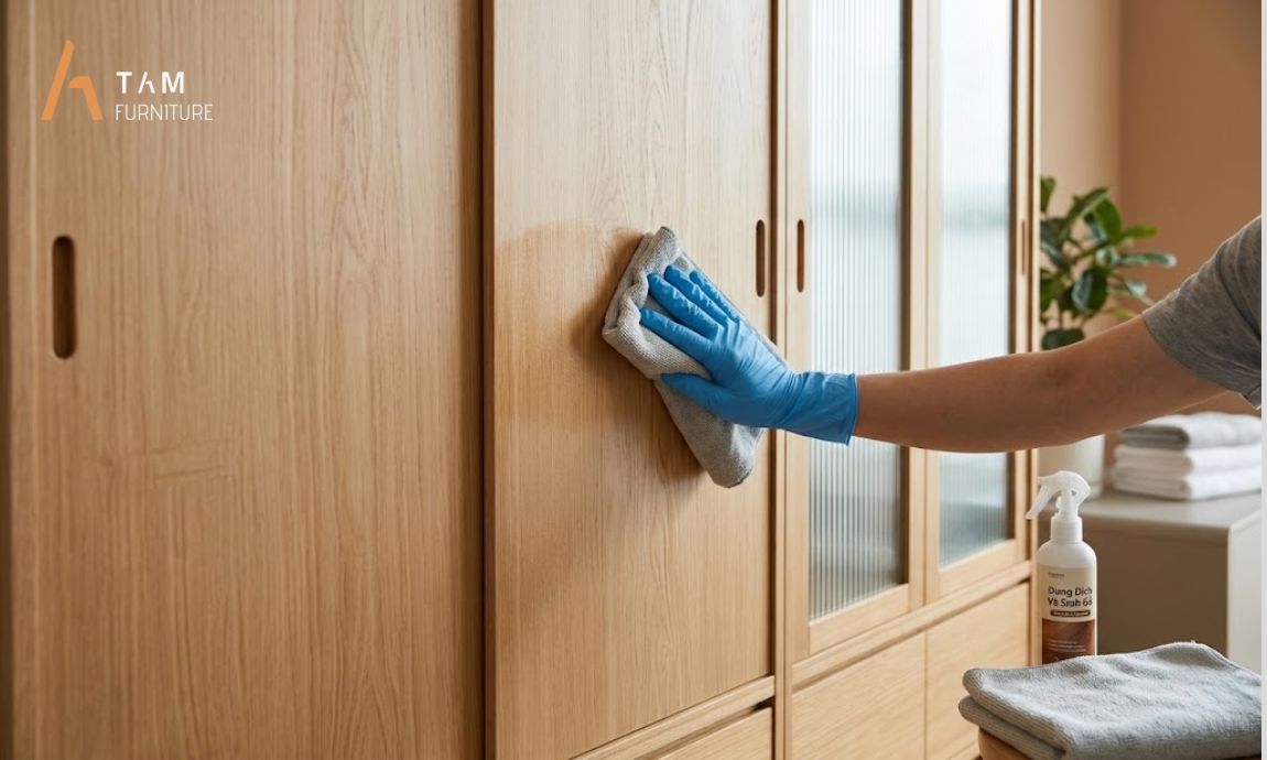Bí quyết bảo quản và vệ sinh tủ gỗ tần bì Glarobe tối ưu nhất