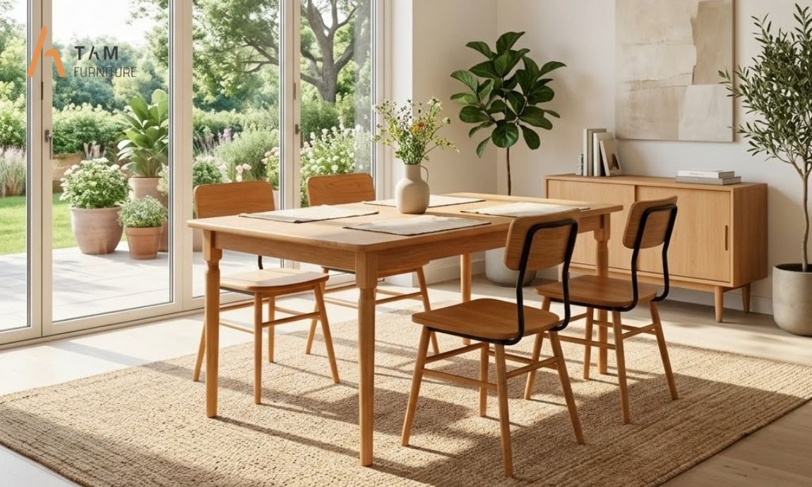 bộ bàn ăn gỗ zesty