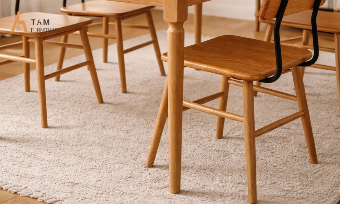 chân bộ bàn ăn gỗ zesty