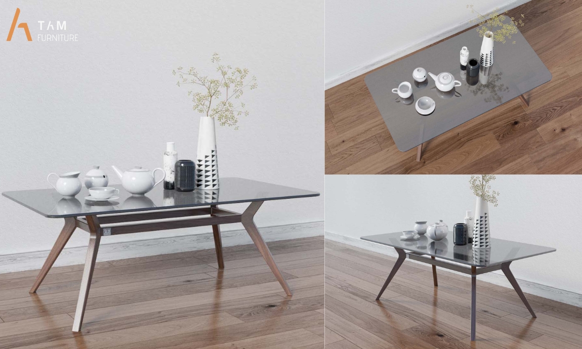 chi tiết bàn sofa gỗ voki