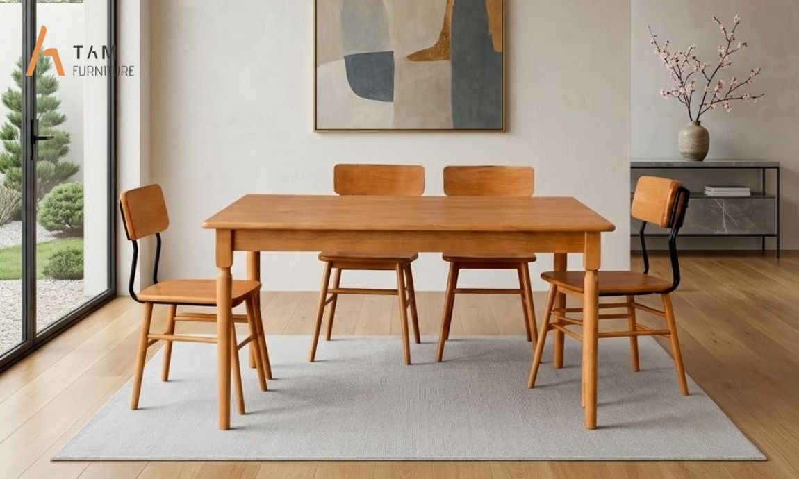 cảm hứng thiết kế bộ bàn ăn gỗ zesty