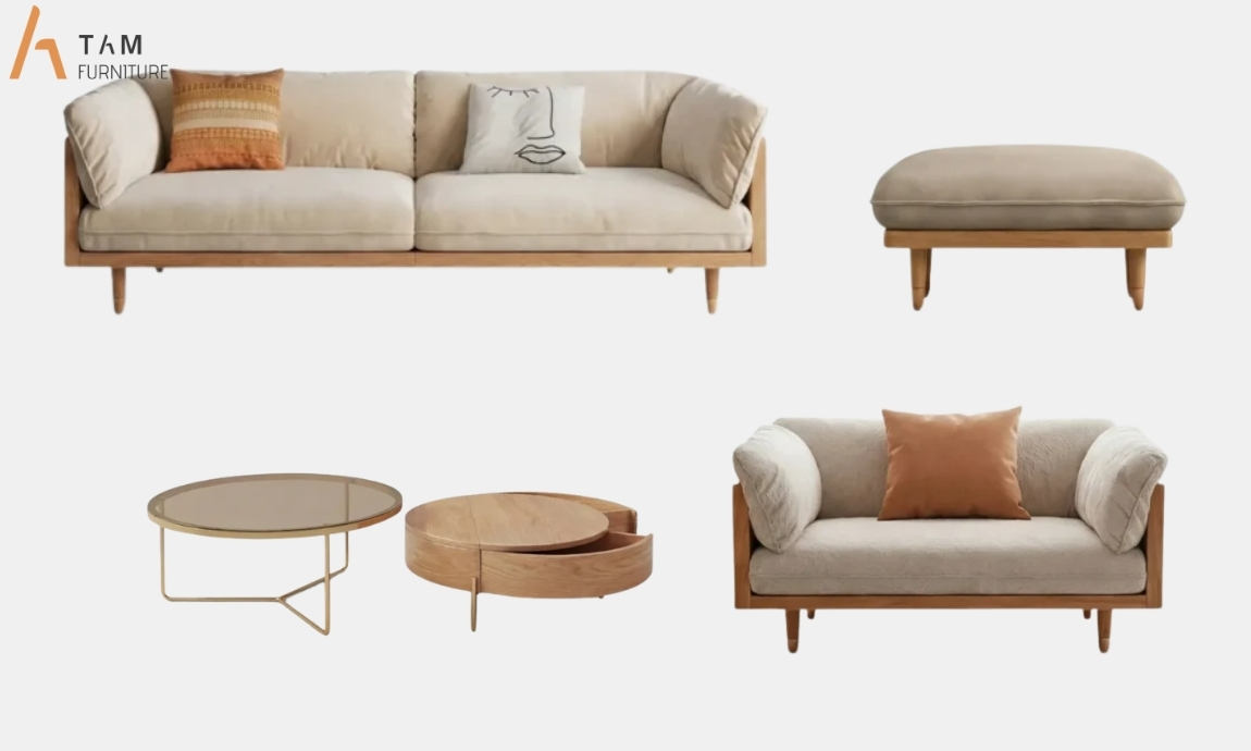 chi tiết bộ ghế sofa gỗ tần bì recall