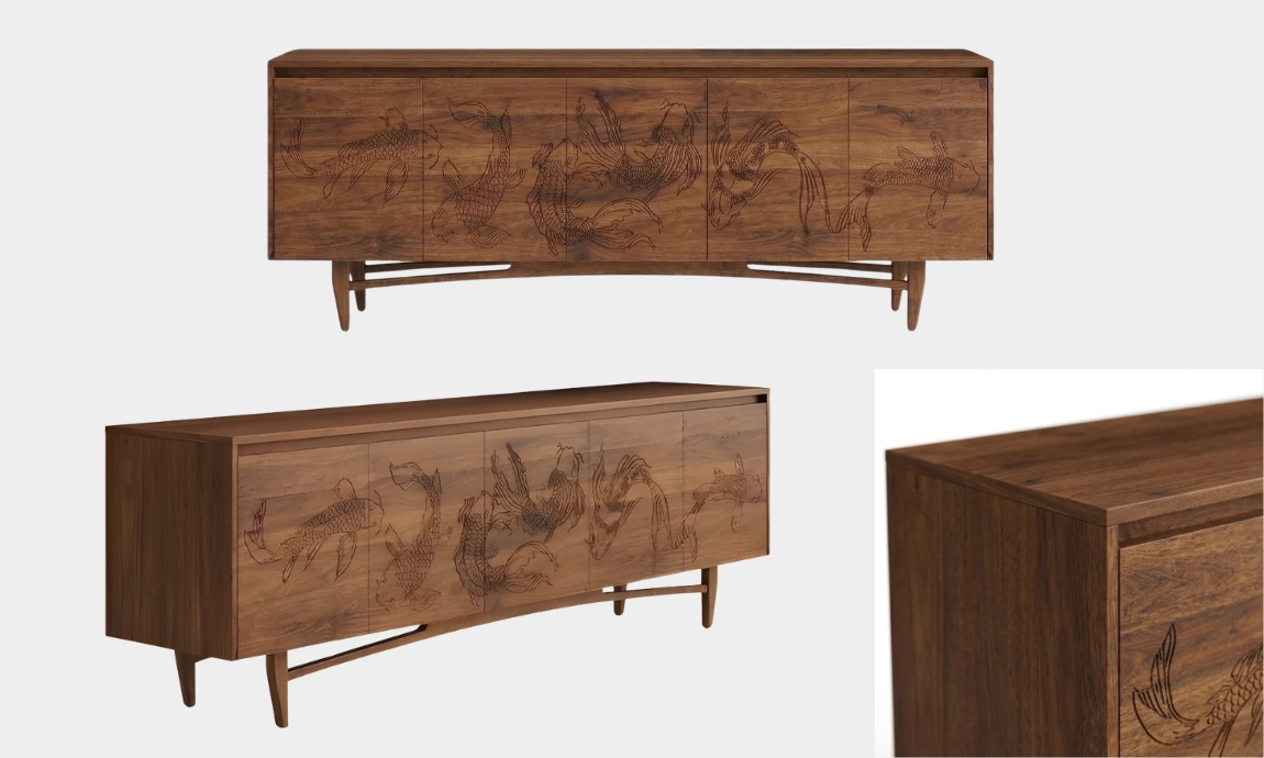 chi tiết tủ tivi gỗ valdi