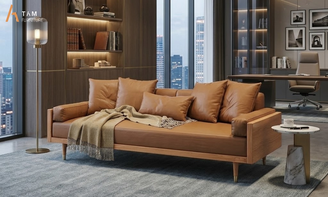 ghế sofa đa năng gỗ tần bì vary đẹp nâng tầm không gian