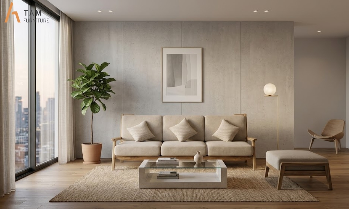 ghế sofa gỗ davi cho không gian sang trọng