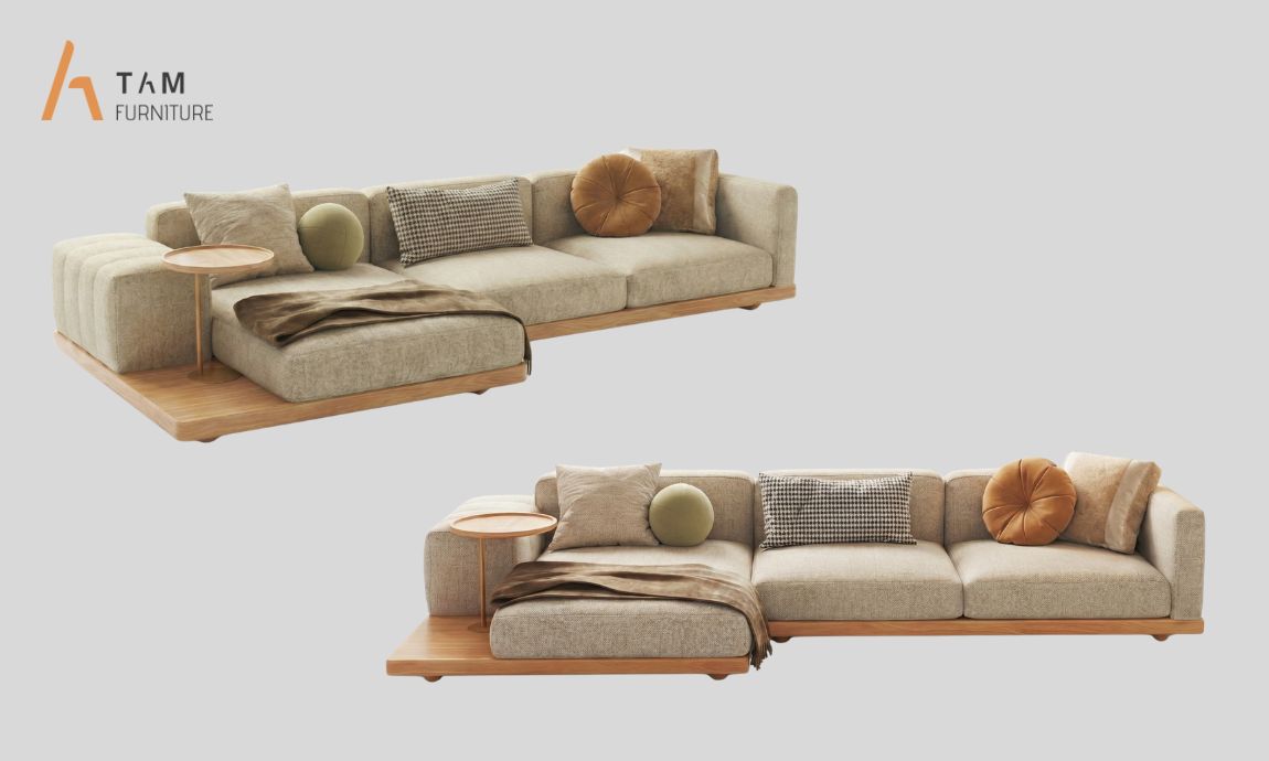 Ghế sofa gỗ tần bì Daze cỡ lớn