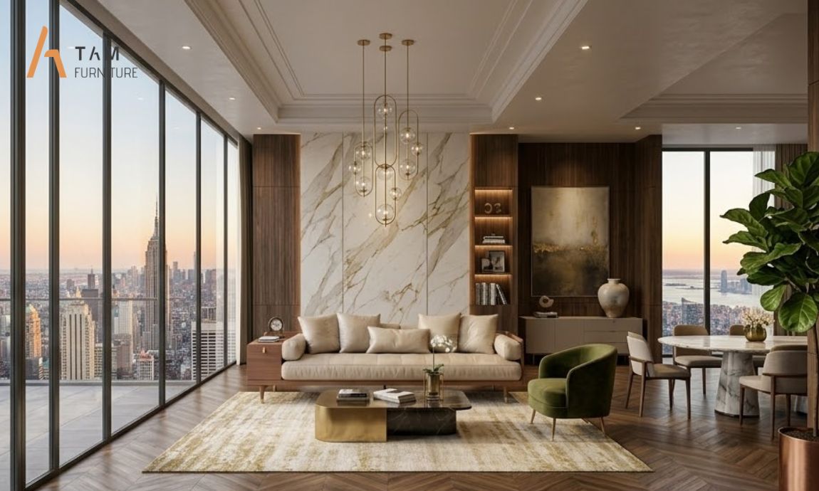 ghế sofa lucky trong không gian lớn