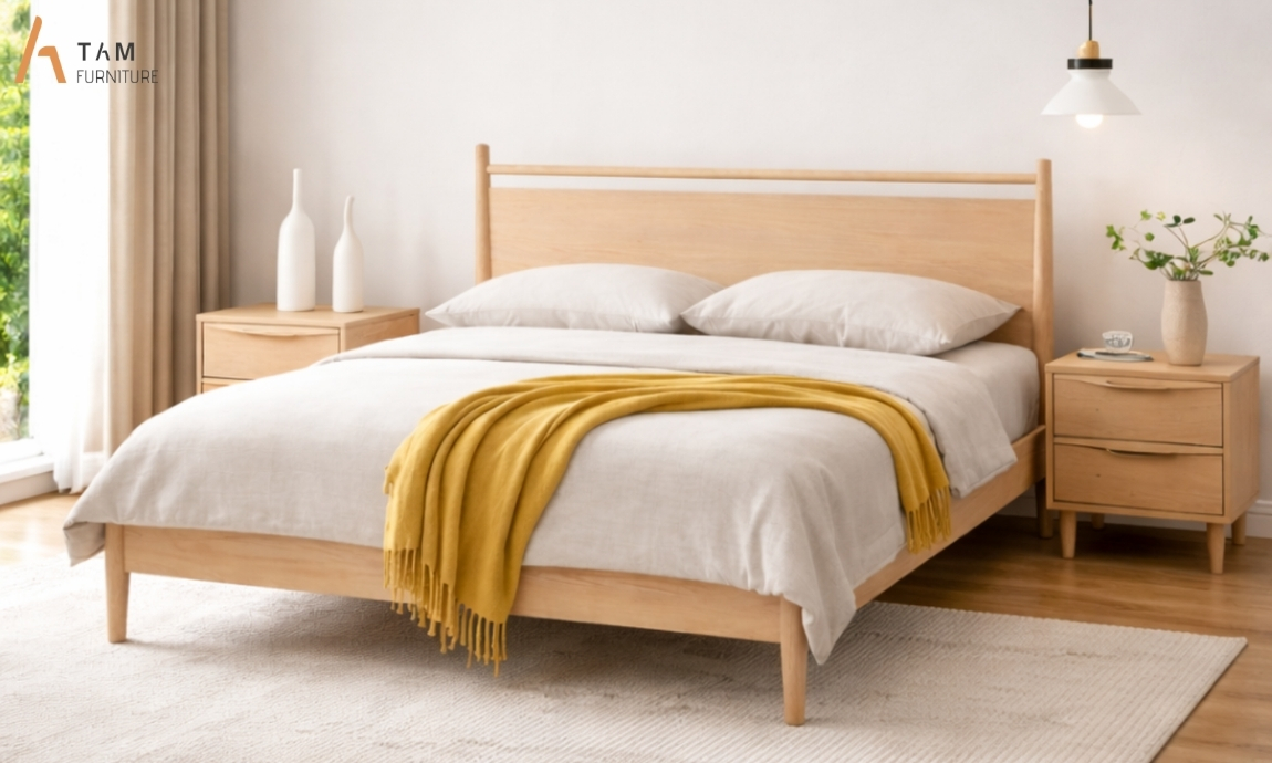 giường gỗ tần bì garin bed