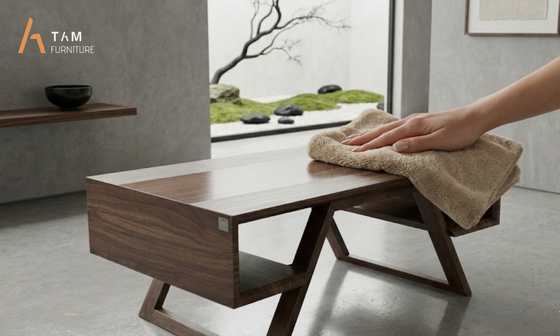 Hướng dẫn bảo quản bàn sofa gỗ Kami luôn bền đẹp