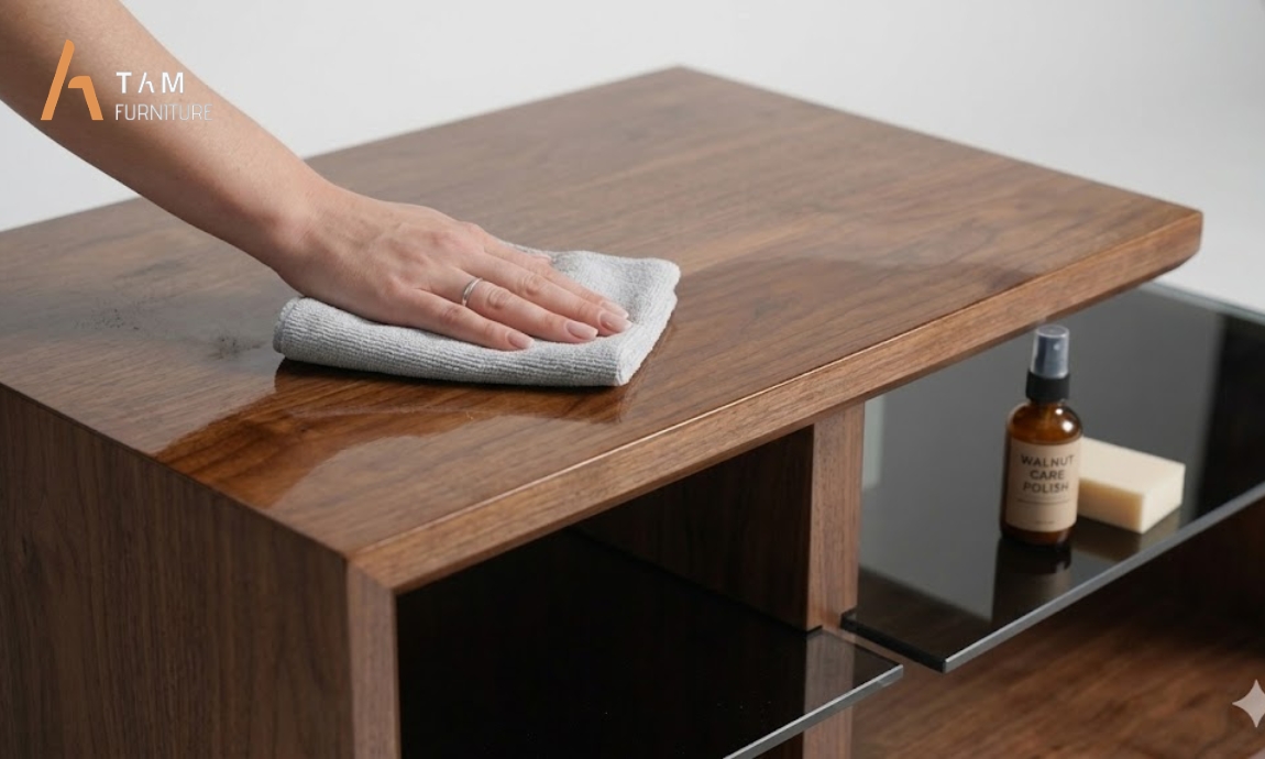 Hướng dẫn vệ sinh bàn sofa gỗ Poki đúng cách