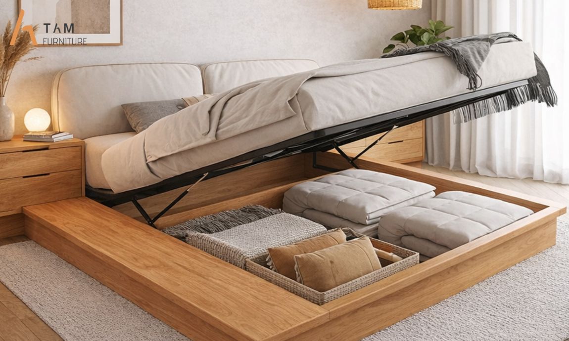 khoang giường charming bed rộng rãi