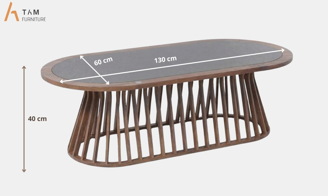 kích thước bàn sofa gỗ luki