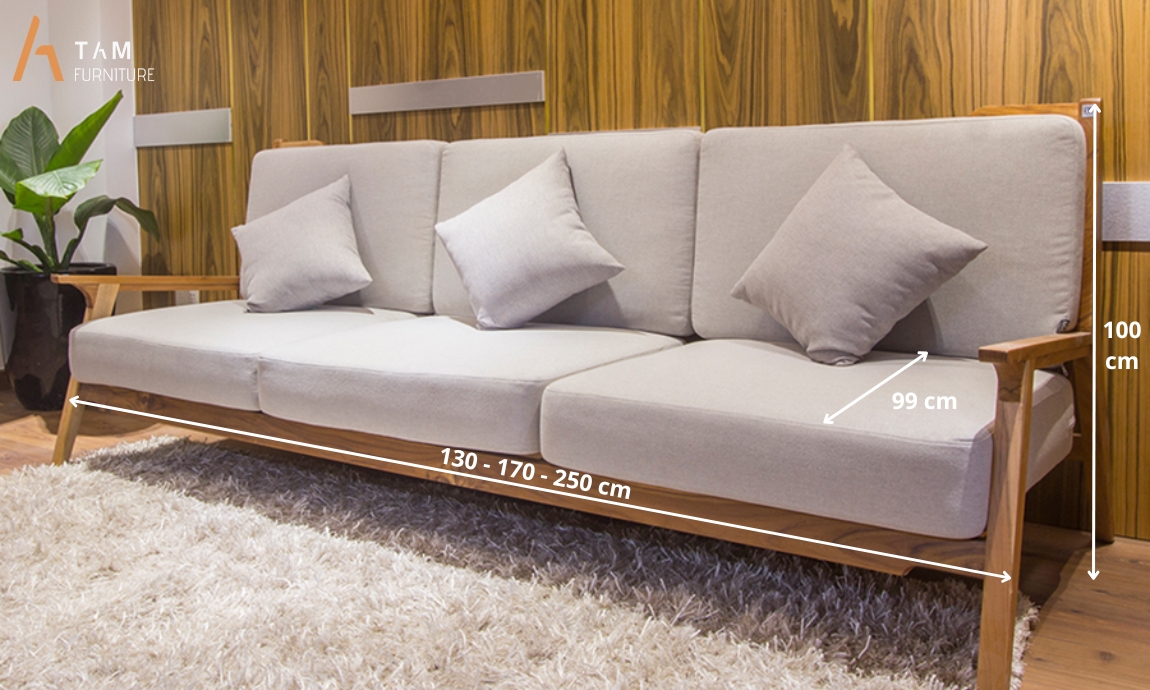 kích thước ghế sofa gỗ davi