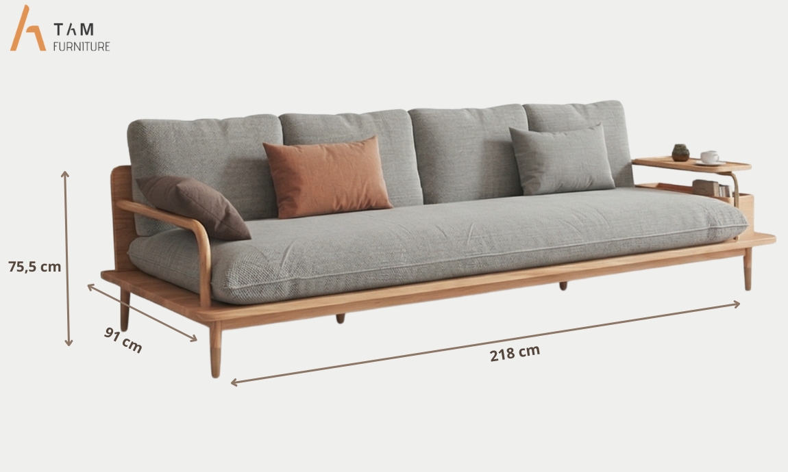 kích thước ghế sofa gỗ tần bì future chi tiết nhất