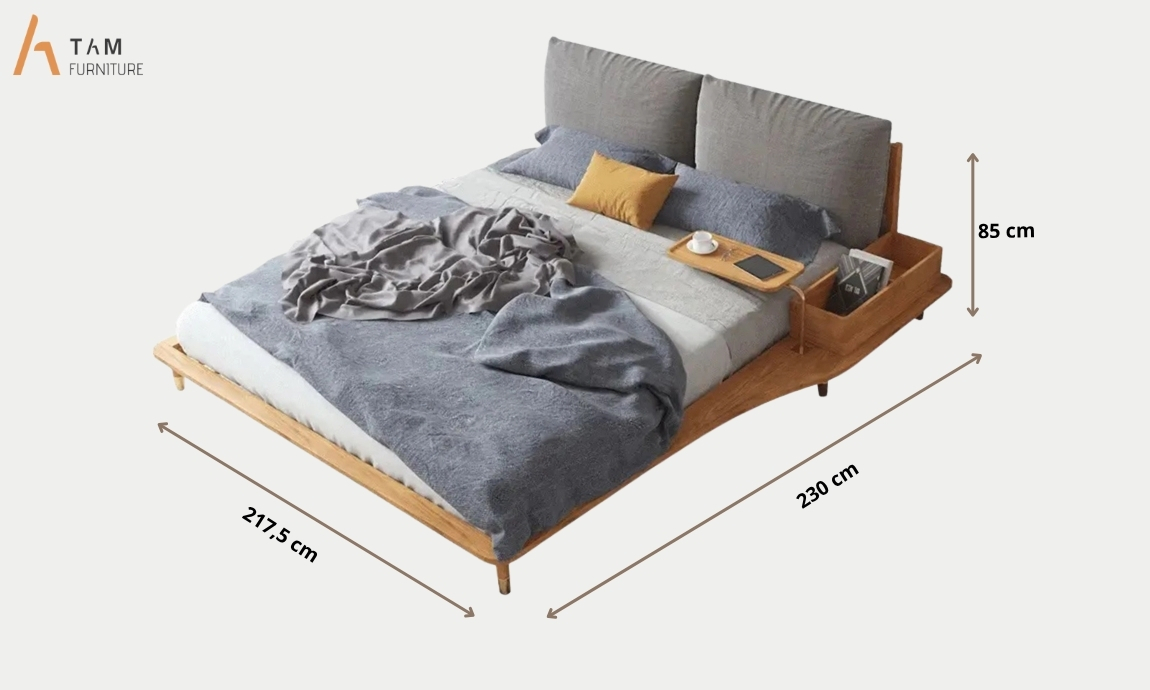 kích thước giường gỗ tần bì future bed