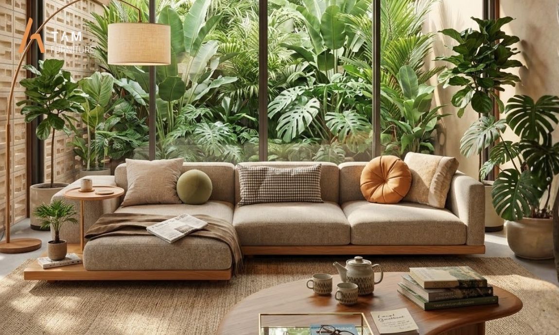Mẫu ghế sofa gỗ tần bì Daze
