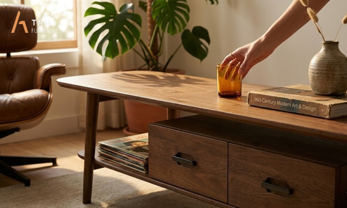 Nghệ thuật chế tác tủ tivi gỗ Mano cao cấp