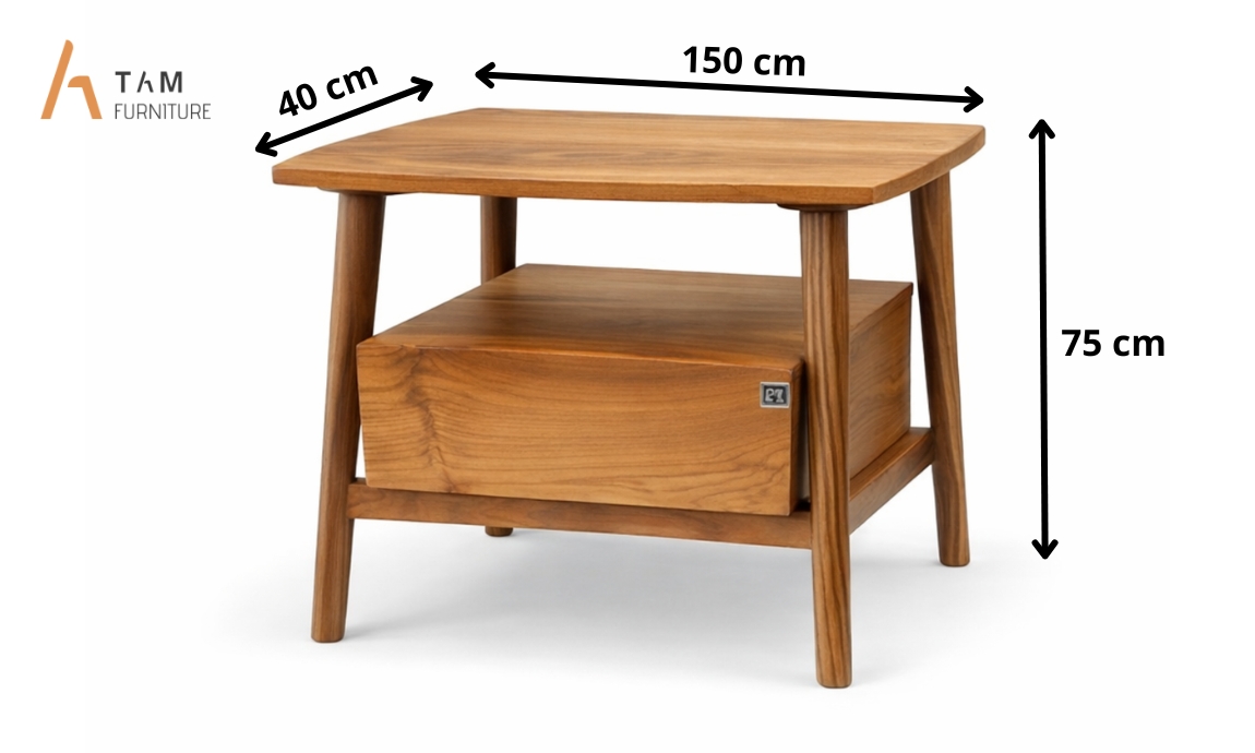 Thông số kỹ thuật của tủ tab đầu giường Kama