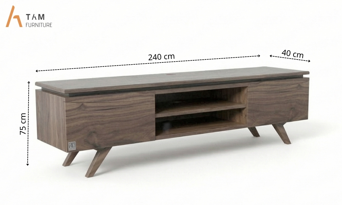 Thông số kỹ thuật chi tiết tủ tivi gỗ Sachi