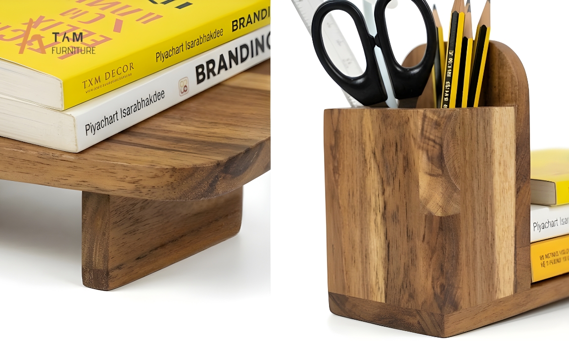 Tôn vinh vật liệu của kệ để bàn gỗ tràm Xenia