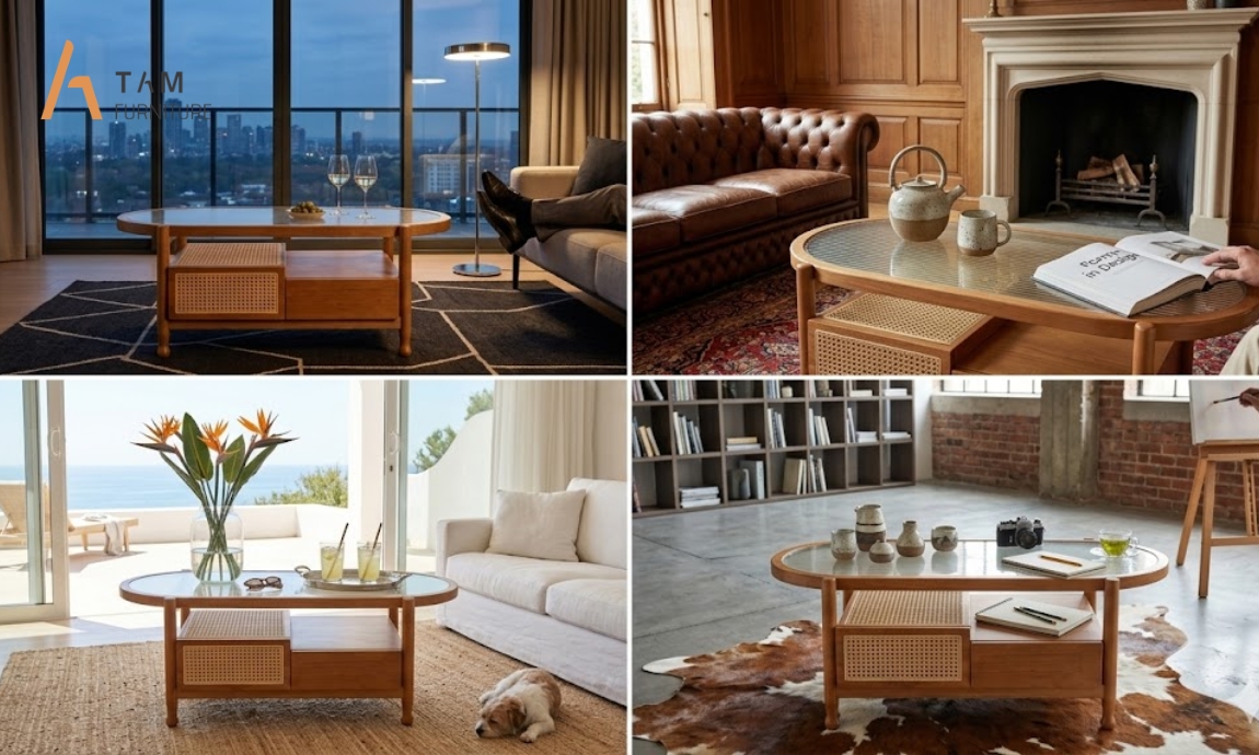 Trải nghiệm người dùng với bàn sofa gỗ tần bì Luva