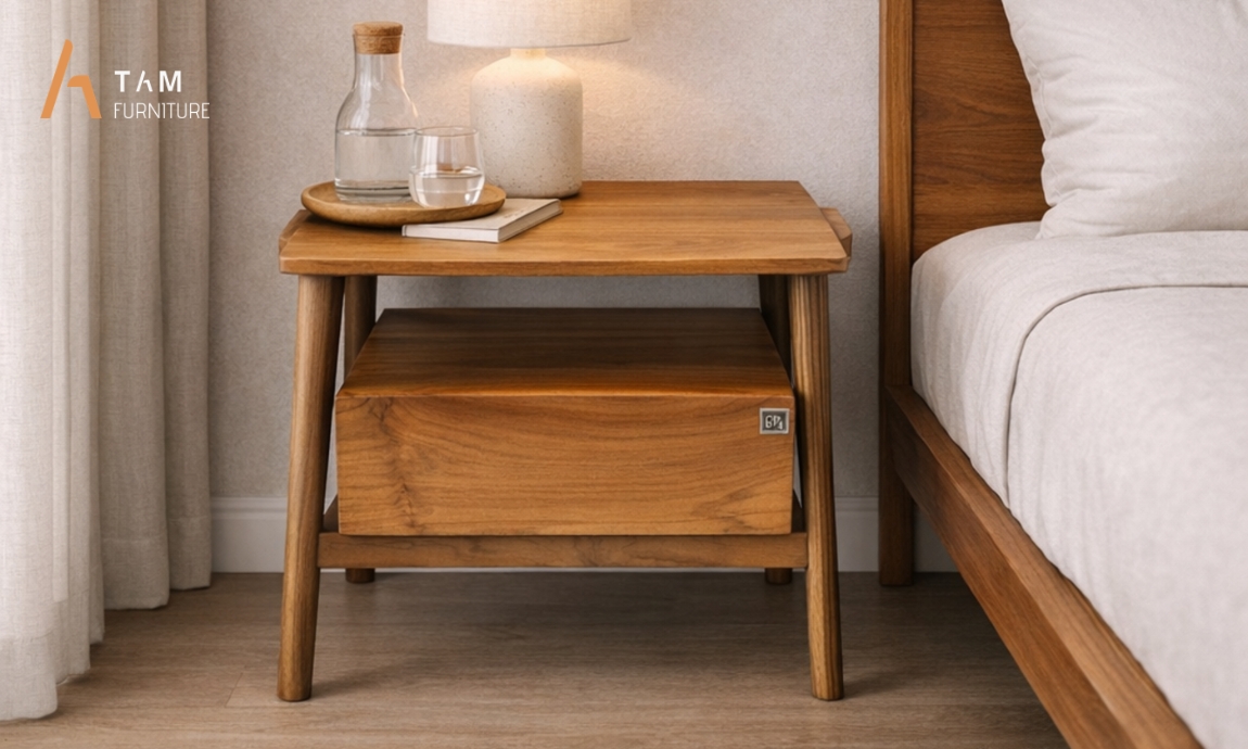 Tủ đầu giường Kama phong cách New Mid-Century
