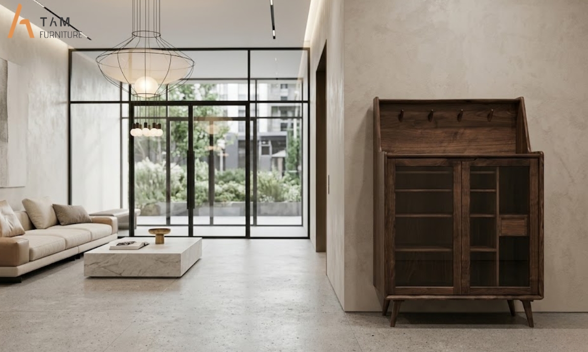 tủ giày gỗ baca đẹp nâng tầm không gian