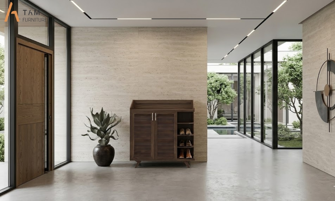 tủ giày gỗ gyne đẹp nâng tầm không gian