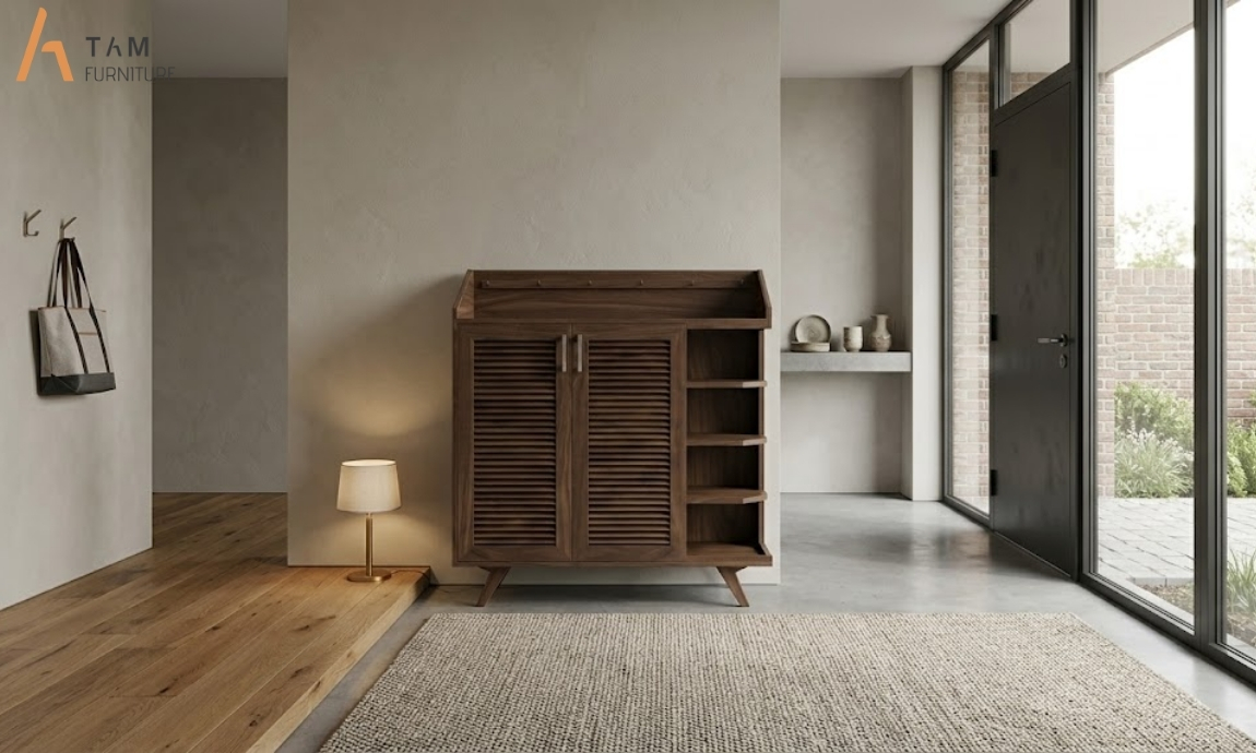 tủ giày gỗ gyne tinh tế hiện đại