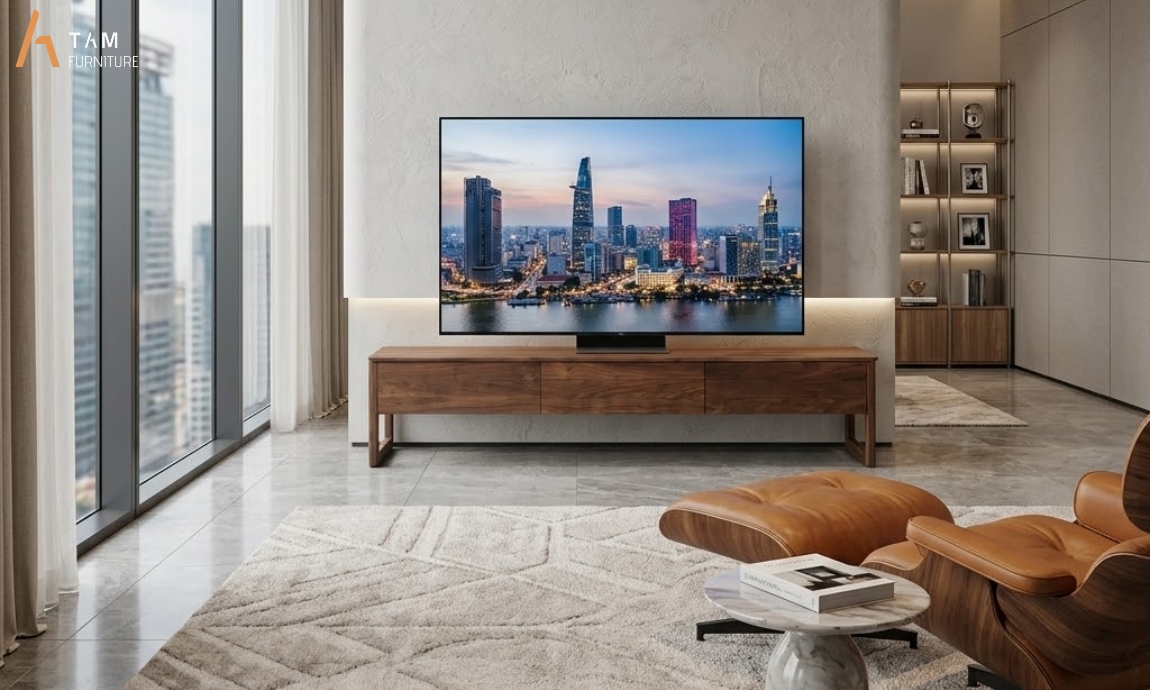 tủ tivi gỗ genji đẹp nâng tầm không gian