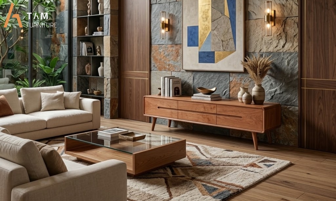 tủ tivi gỗ hikaru tinh tế