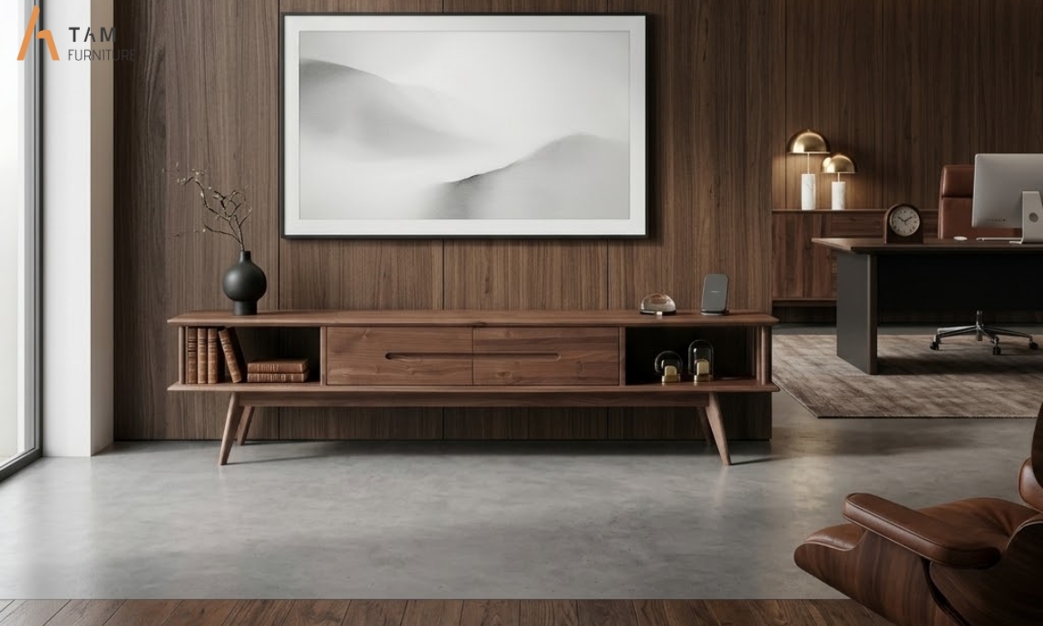 tủ tivi gỗ kony đẹp nâng tầm không gian