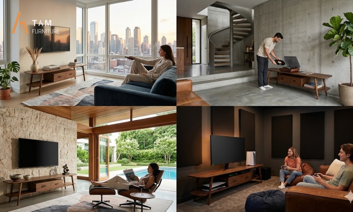 Tủ tivi gỗ Mano mang đến giải pháp nâng tầm đẳng cấp cho mọi không gian sống