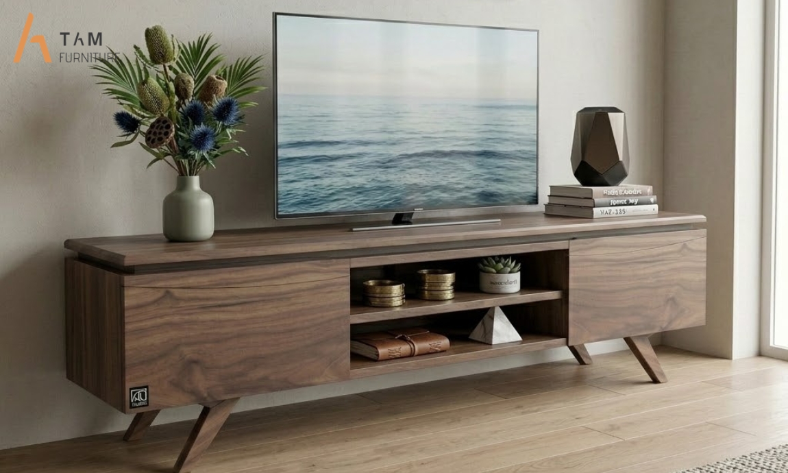 Phong cách thiết kế tủ tivi gỗ Sachi