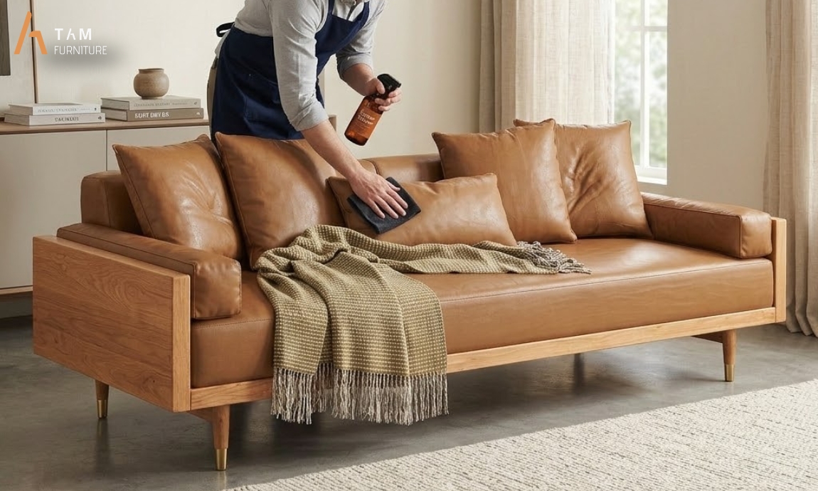 vệ sinh và bảo quản ghế sofa đa năng gỗ tần bì vary