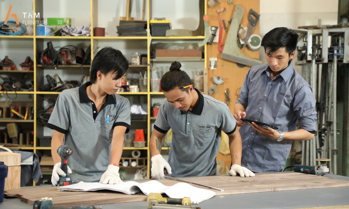 xưởng tam furniture sản xuất tủ giày gỗ baca