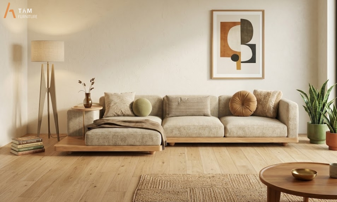 Giá ghế sofa gỗ tần bì chữ L hợp lý theo phân khúc 2026