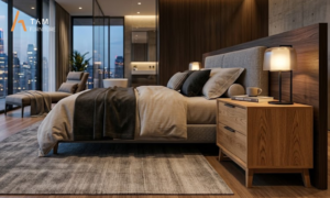 mẫu tab đầu giường gỗ óc chó