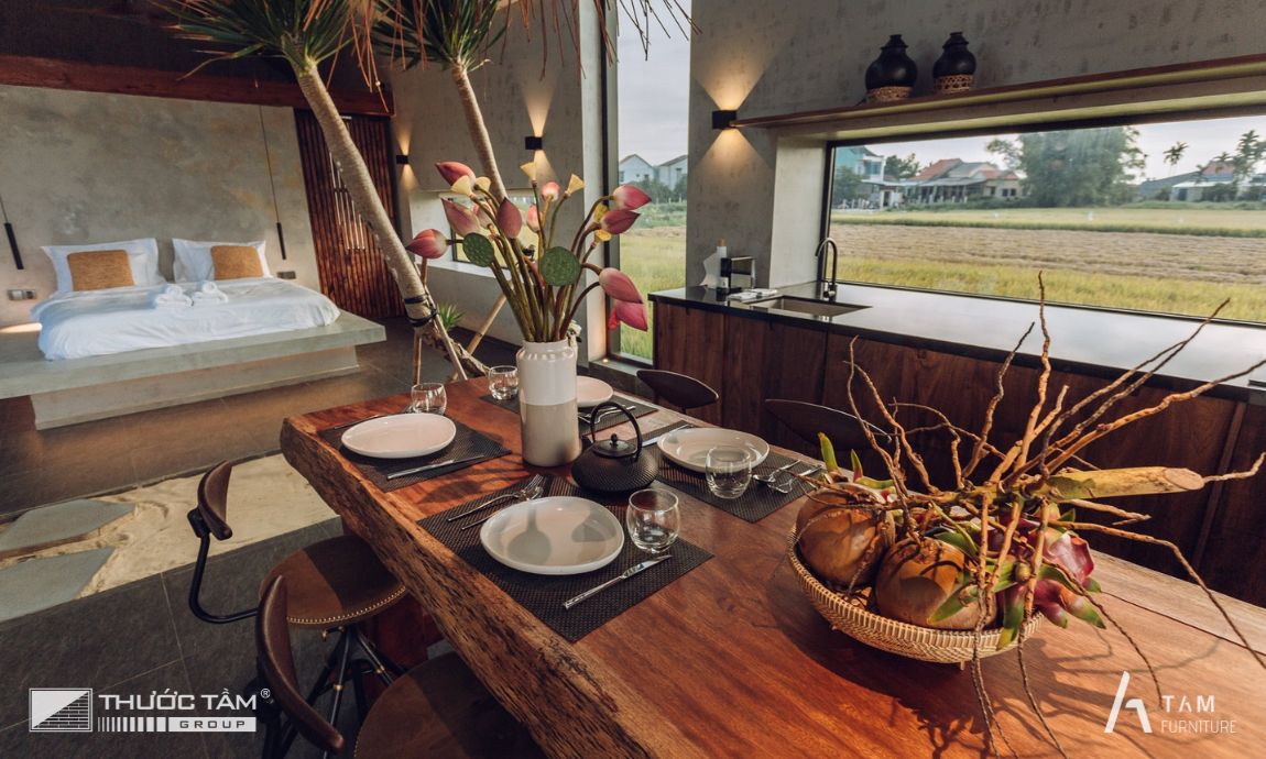 sự kết hợp hoàn hảo của tủ bếp và bộ bàn ăn