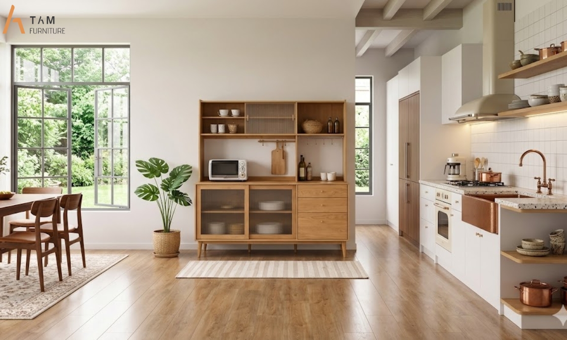 tủ bếp gỗ Tần bì TAM Furniture tinh tế cao cấp