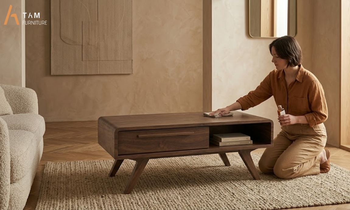 vệ sinh và bảo quản bàn sofa kaho